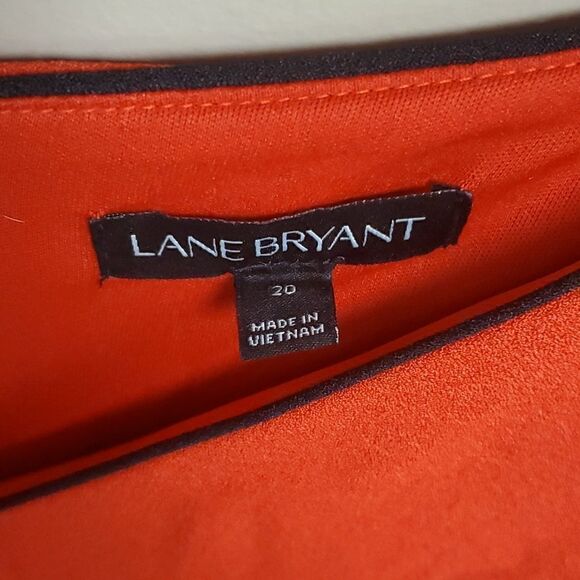 LANE BRYANT Red Crepe Dress Bell Sleeves - Size 20 - Picture 4 of 8